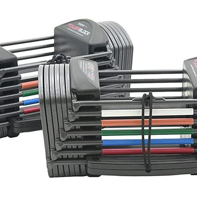 POWERBLOCK Sport 24 Adjustable Dumbbells, Grey, 24 lbs per Hand