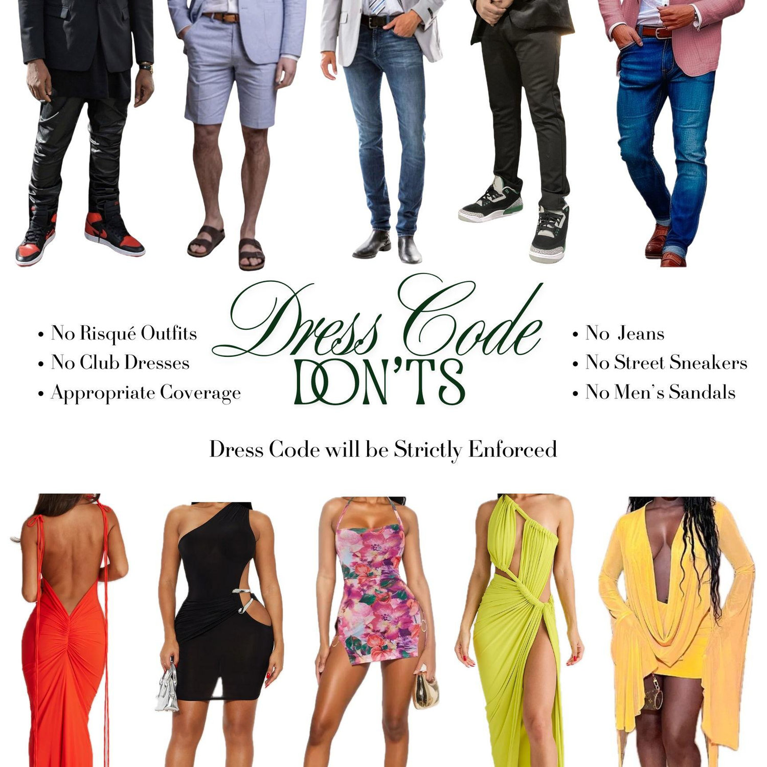 Dress Code DON'TS
