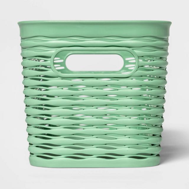 1/2 Medium Rectangle Wave Basket Crisp Green - Room Essentials™