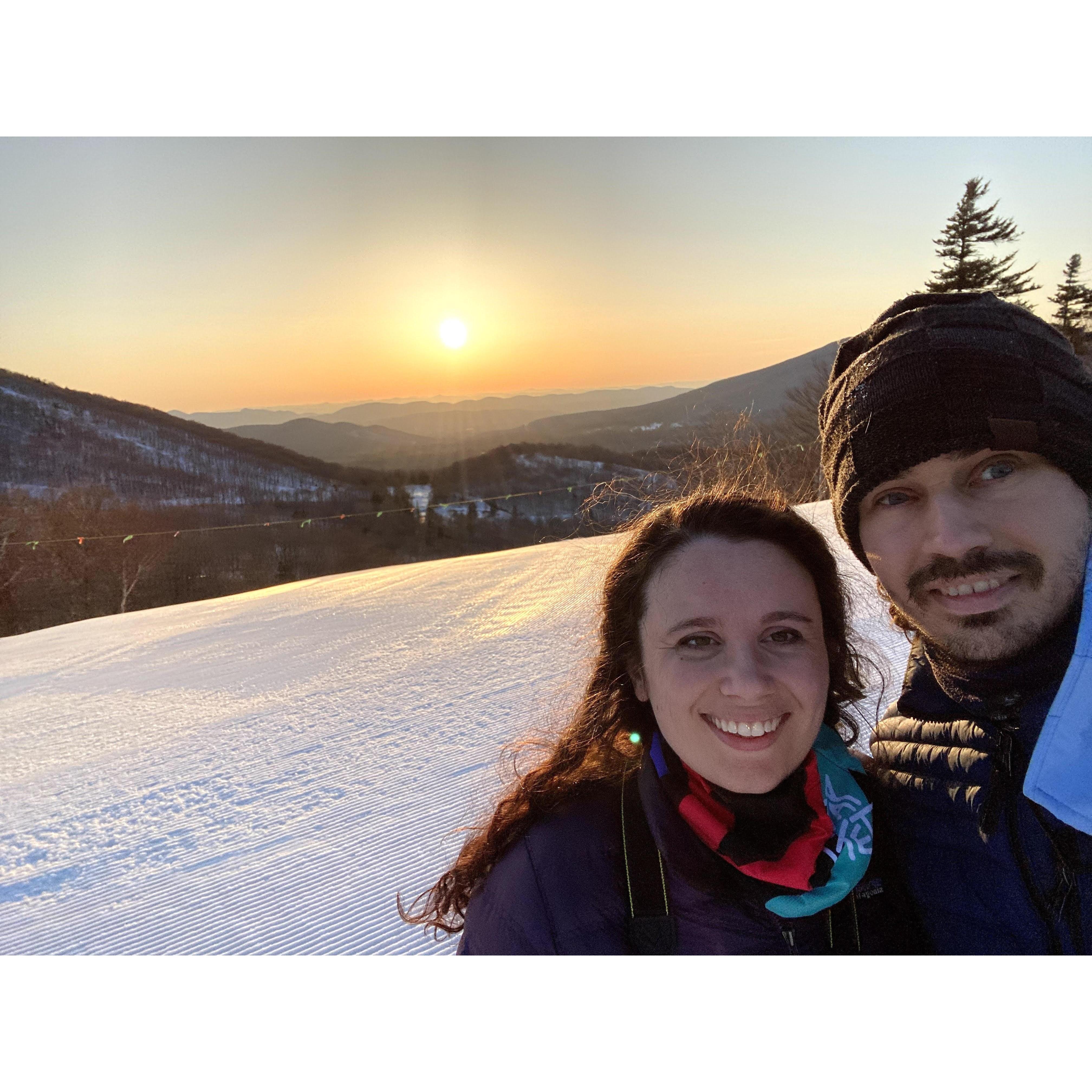 Winter hiking in VT.
