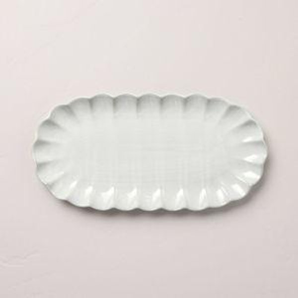Scallop Stoneware Serving Tray Cream - Hearth & Hand™ with Magnolia