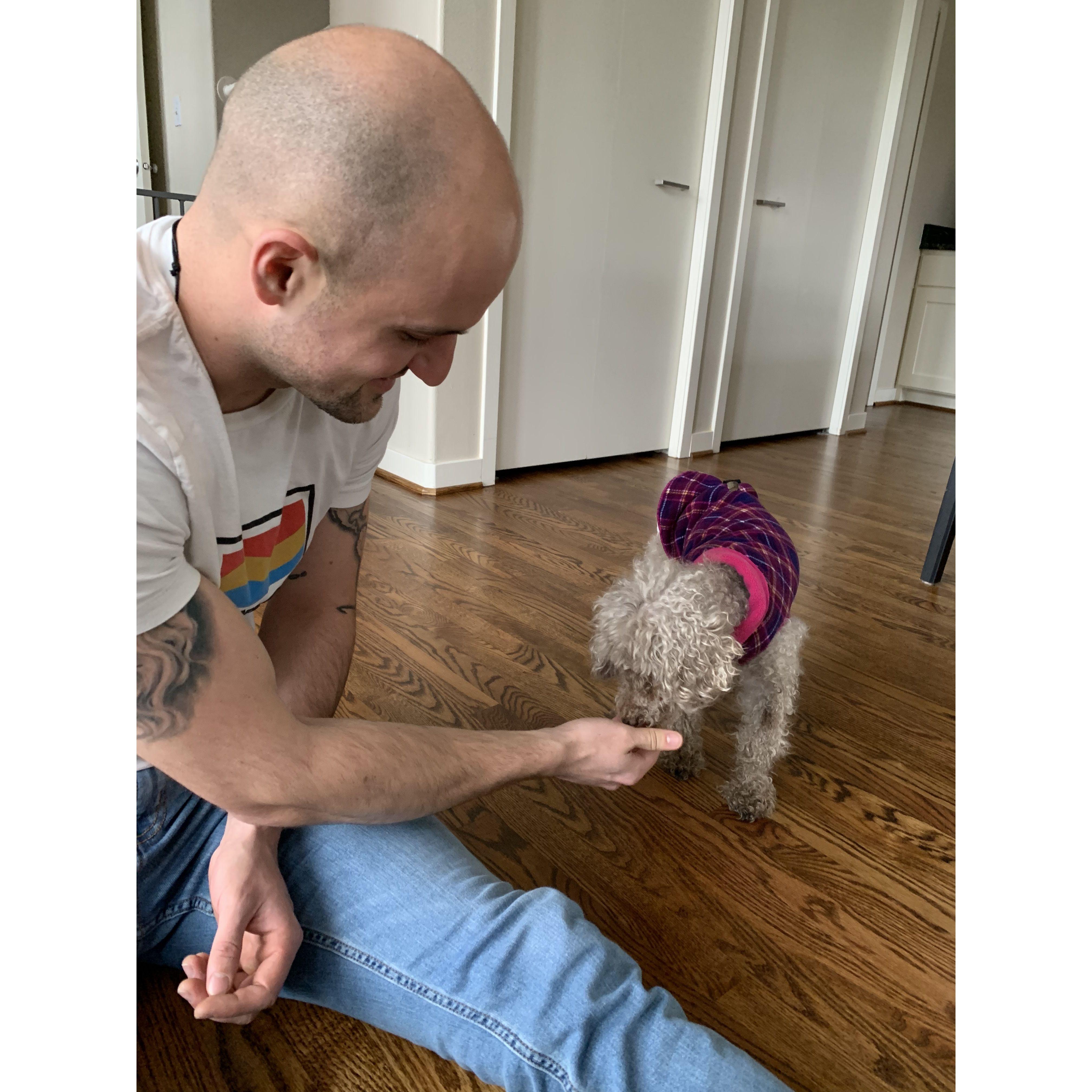 Pen pen, Maddy's 19 year old family dog, passed shortly after meeting Matt for the first time. She knew her work was done and that I had found the one even before Maddy did.