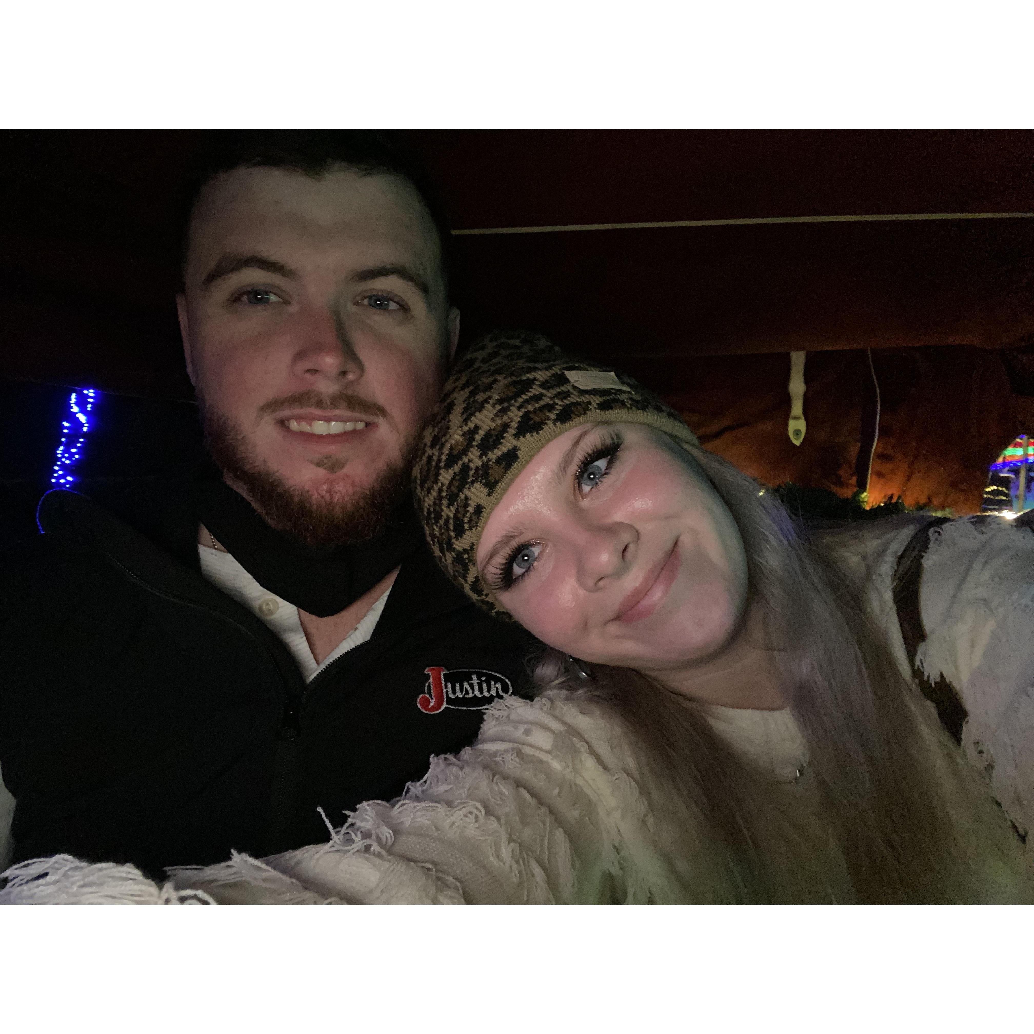Right before we were engaged, clueless but having a magical night!