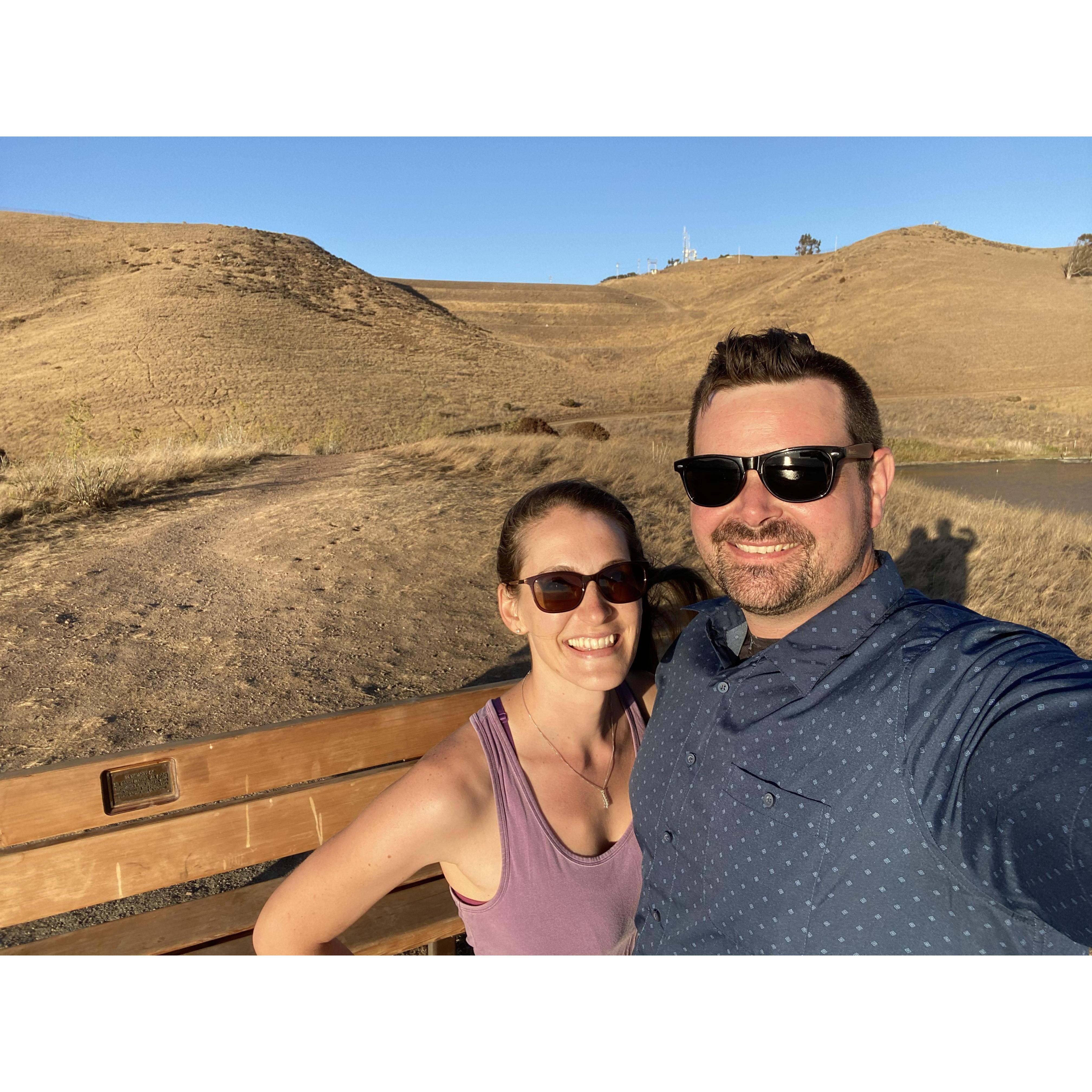 This is when we made it official. 
On a beautiful, windy walk on August 12, 2020 at the Coyote Hills Nature Reserve in Fremont.