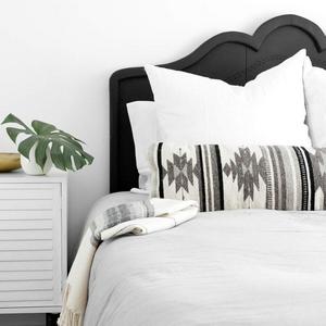 Ceniza Lumbar Pillow - Black, White, and Grey