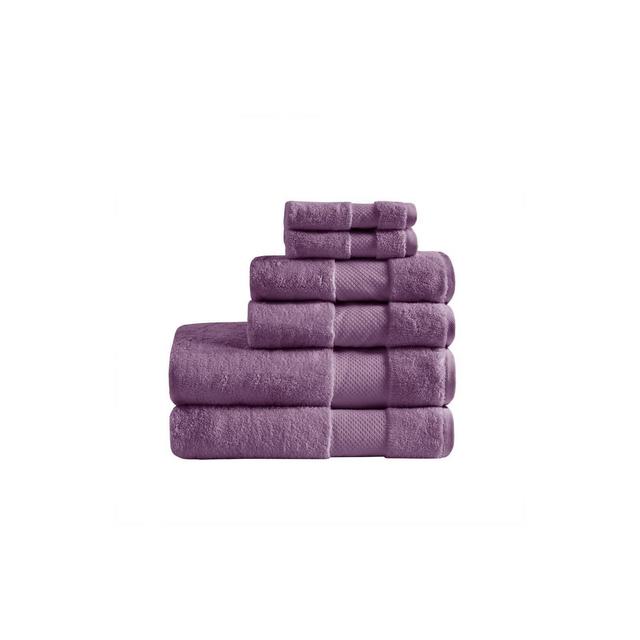 6pc Turkish Bath Towel Set Purple