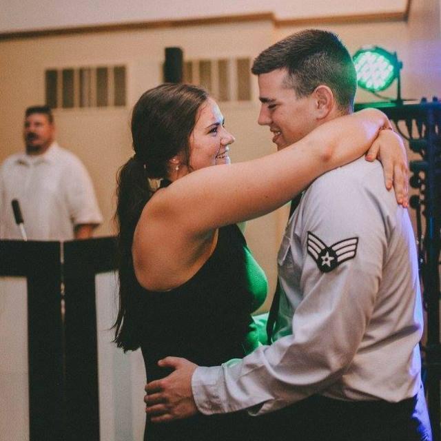 Our first time dancing together.
