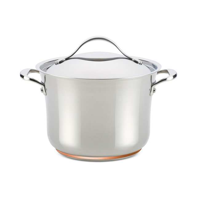 Anolon Nouvelle Copper Stainless Steel 6.5-Qt. Stockpot with Lid