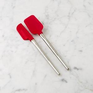Williams Sonoma Silicone Mini Spatula & Spoonula with Stainless-Steel Handle, Red