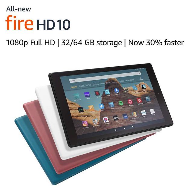 All-New Fire HD 10 Tablet (10.1" 1080p full HD display, 32 GB) – White