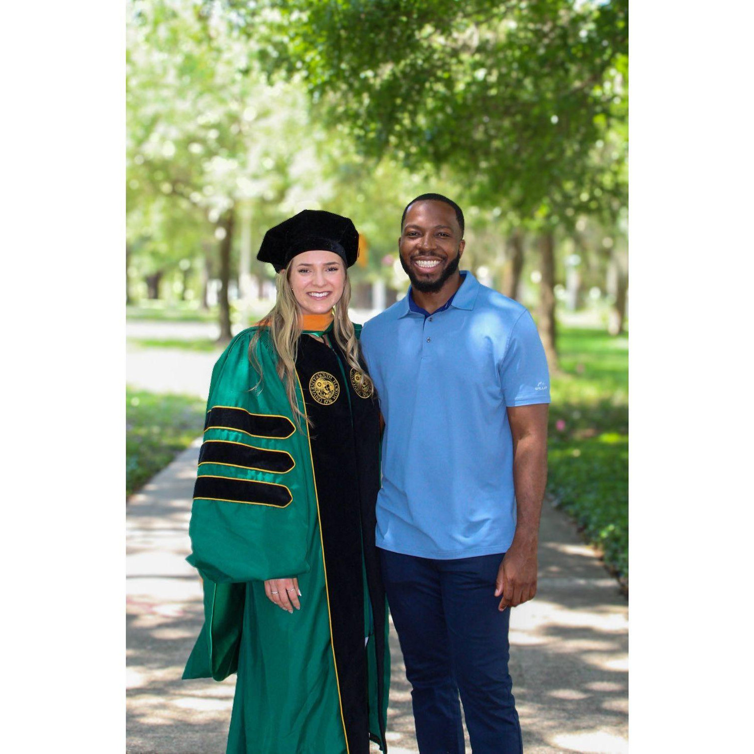 We have been some busy bees! Donte earned his MBA and works as the head of HR for a local law firm. Recently Kelly earned her DNP and works as a CRNA in a Tampa hospital.