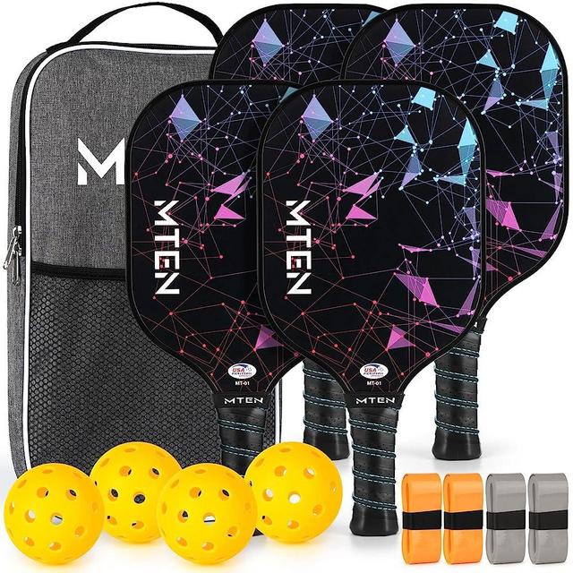 Pickleball Paddles, USAPA Approved Fiberglass Surface Pickleball Set with Pickleball Rackets, Pickle Ball Paddle Set ​for Men Women