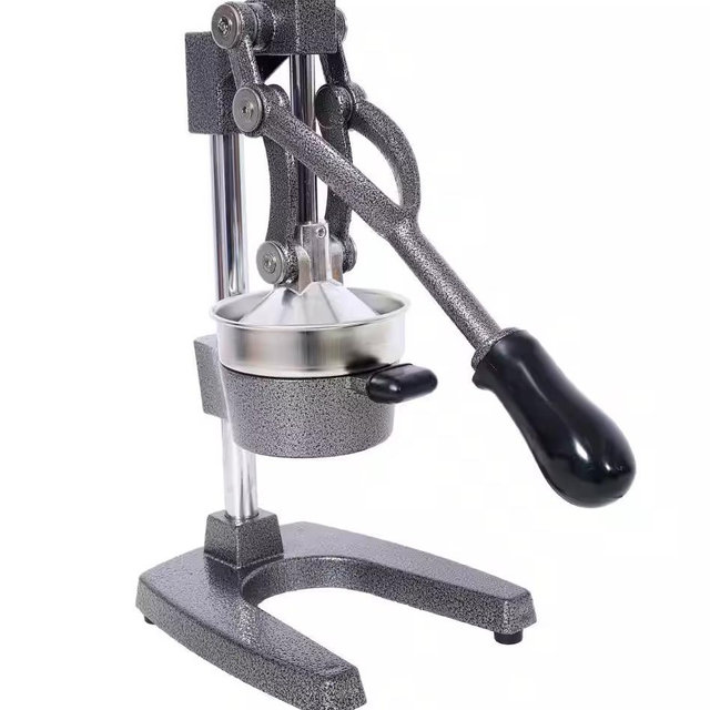 Cast Iron Citrus Juicer, Extra-Large Commercial Grade Manual Hand Press, Heavy Duty Countertop Squeezer in Grey Color