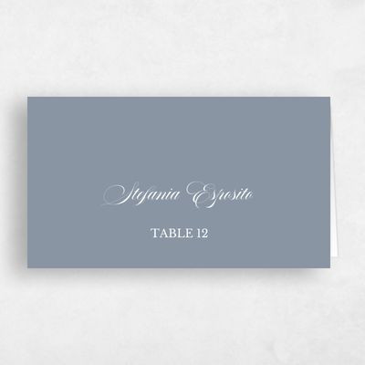 Blue Wedding Place Card - Ellis