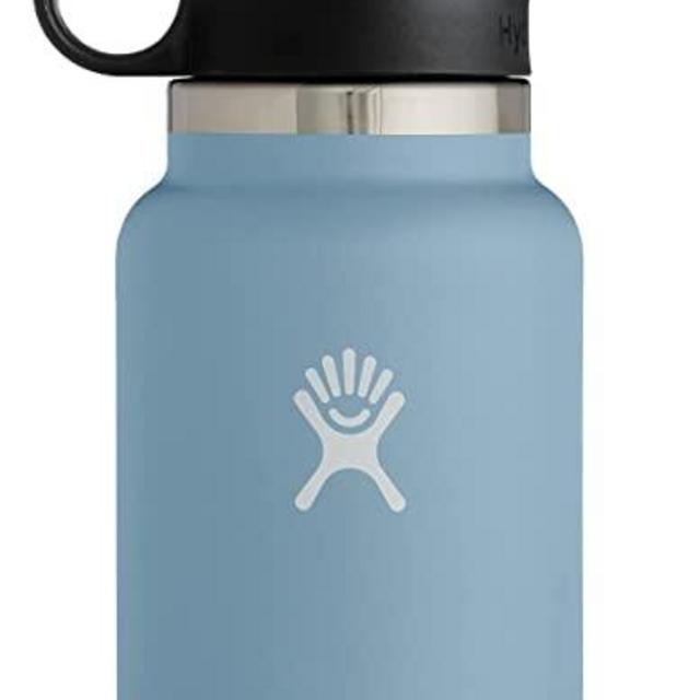 Hydro Flask Water Bottle with Straw Lid - Stainless Steel, Reusable, Vacuum Insulated- Wide Mouth