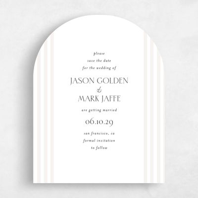 White Arch Wedding Save the Date - Reinette Classic