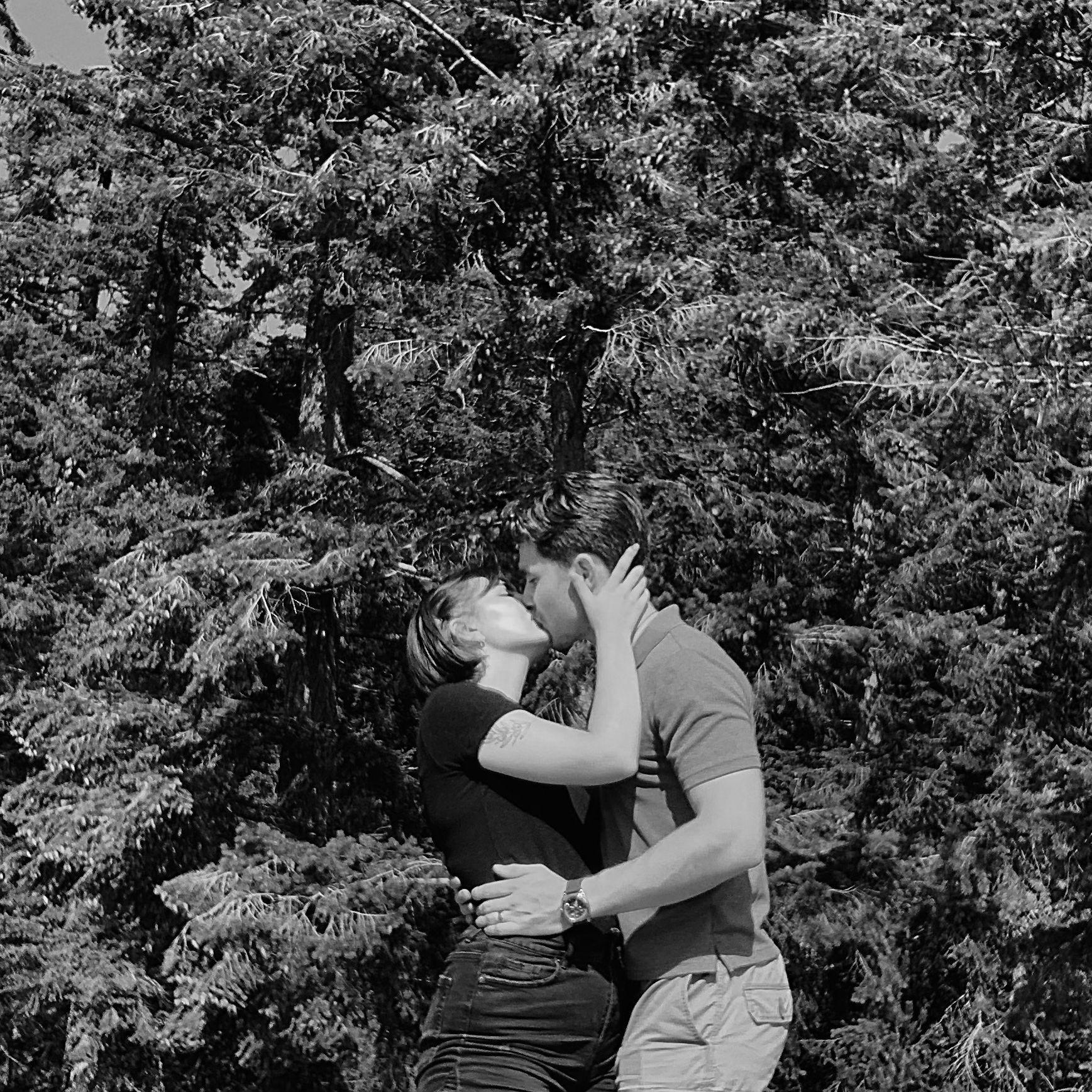 This is our favourite photo from our engagement picnic