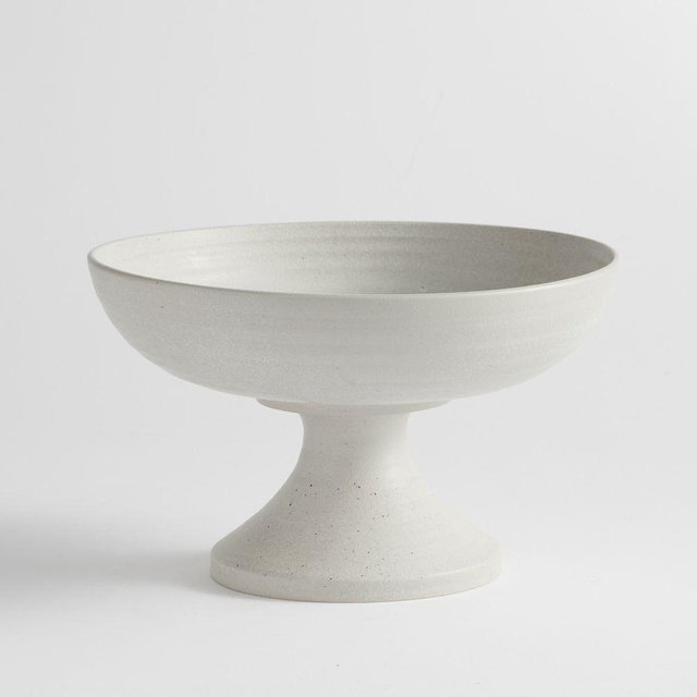 Farmstead Footed Serve Bowl - Oatmeal