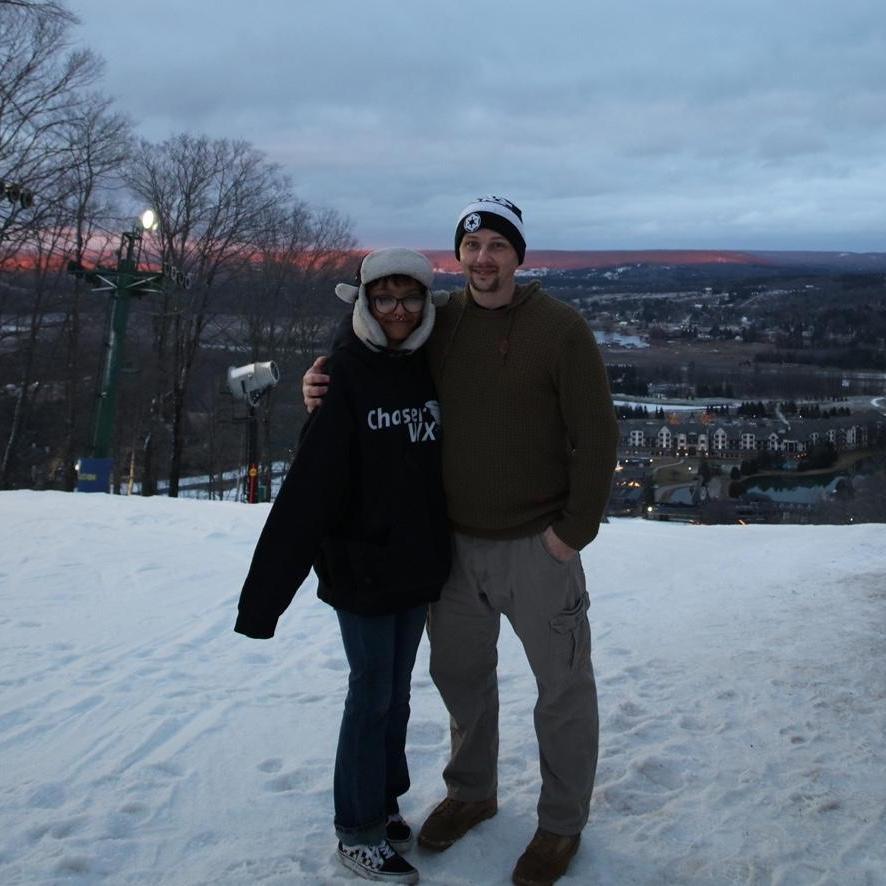 Would you beleive we snow boarded down the drop behind us?
Spoiler: we didn't