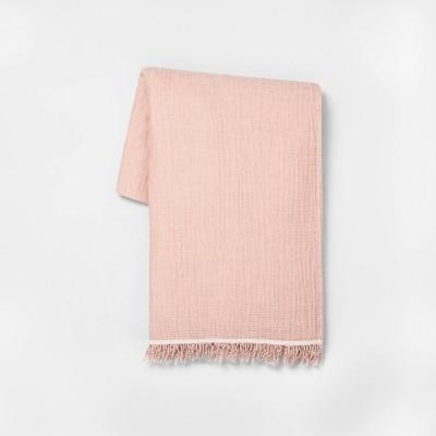 Solid Gauze Throw Blanket Rose Gold - Hearth & Hand™ with Magnolia