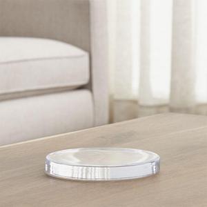 Large Round Glass Candle Coaster