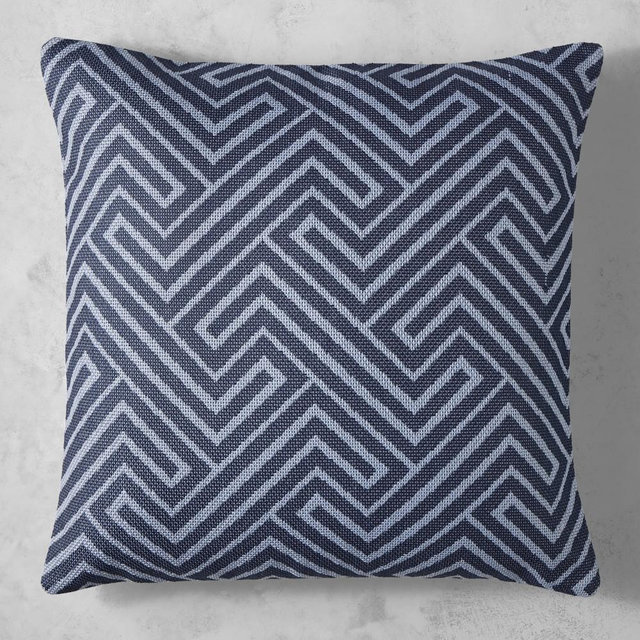 Amari Outdoor Pillow Cover, 22" x 22", Navy