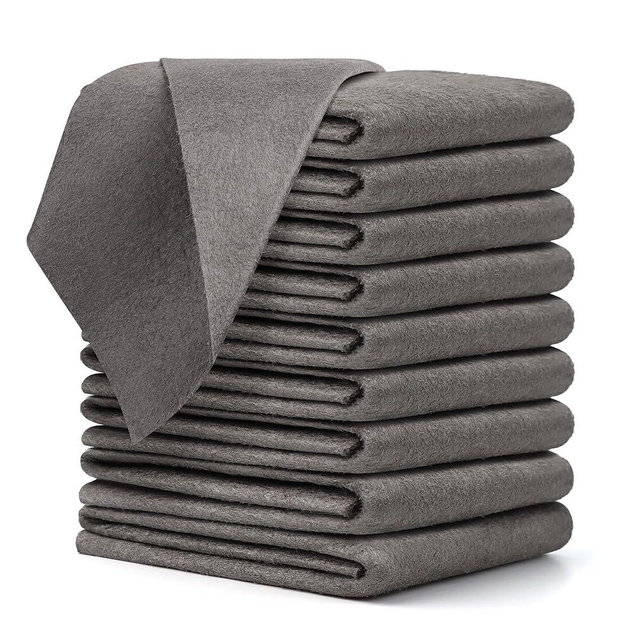 TEESOD 10 Pcs Thickened Magic Cleaning Cloth, Microfiber Streak Free Cleaning Cloths Reuseable Magic Cleaning Wipes for Windows Glass