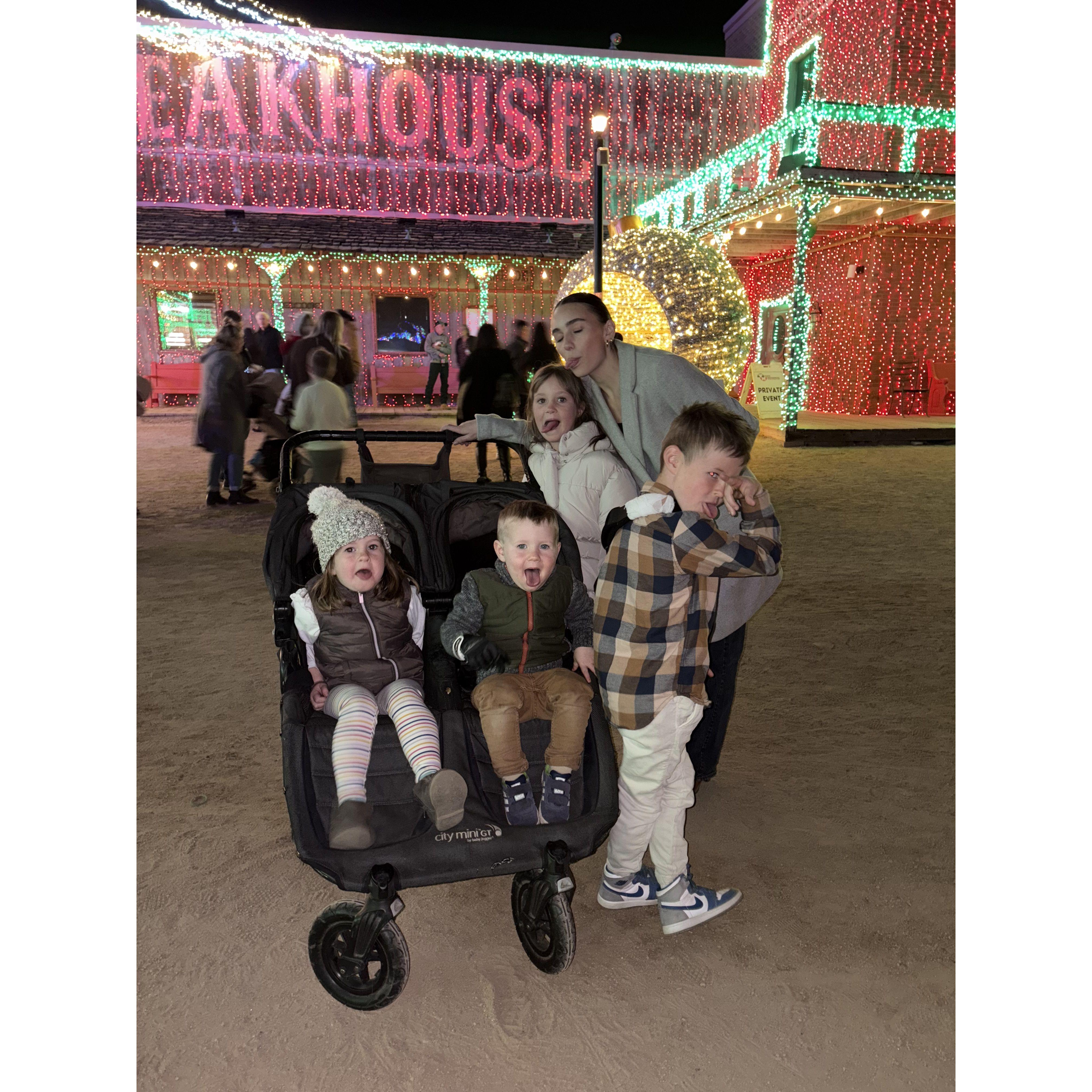 Decided to take 4 kids to a Christmas light show...