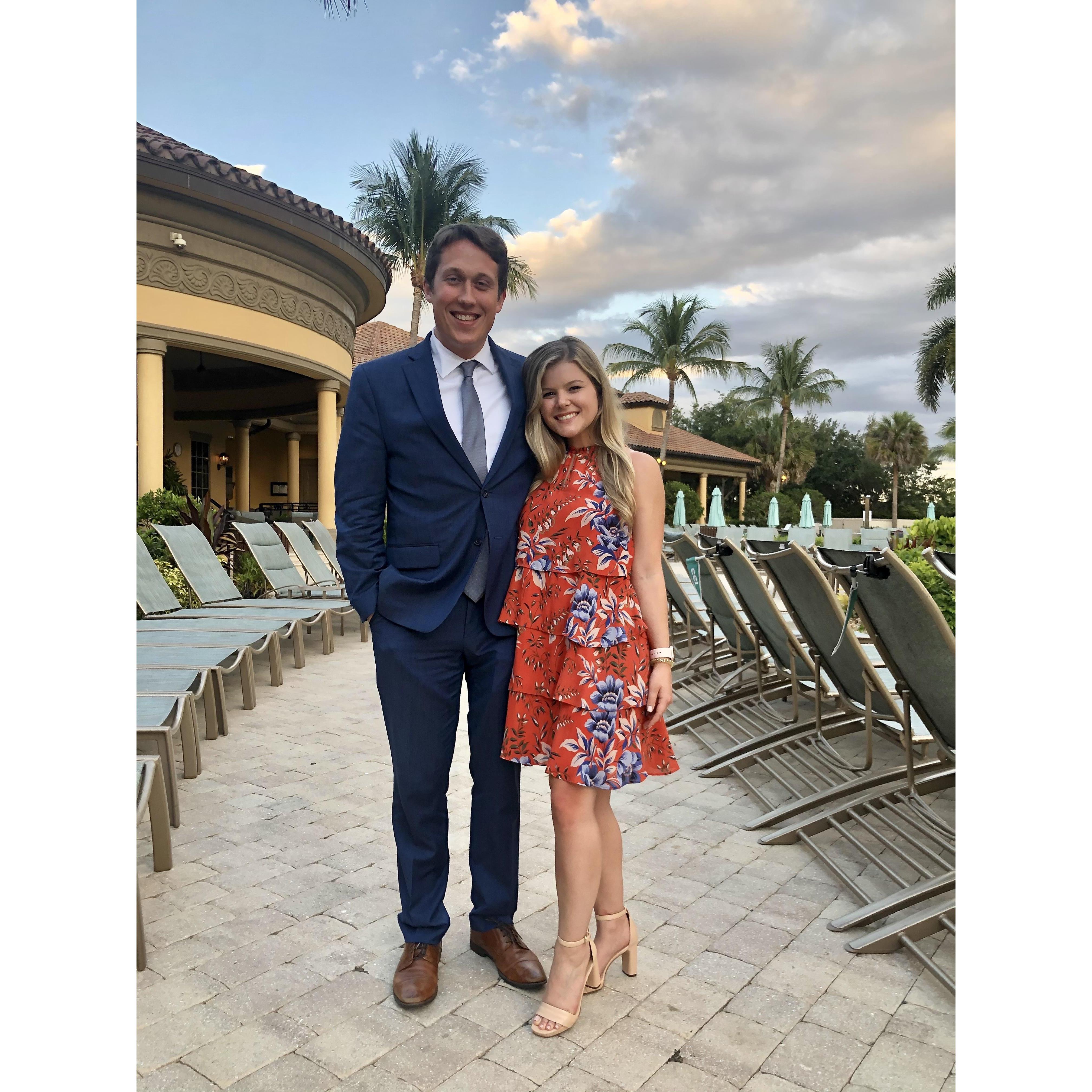 At Rachel and Collin's wedding