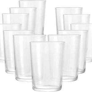 Bormioli Rocco Bodega Collection Glassware – Set Of 12 Maxi 17 Ounce Drinking Glasses For Water, Beverages & Cocktails – 17oz Clear Tempered Glass Tumblers, Transparent