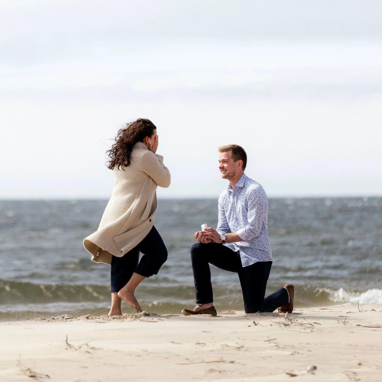 A beautiful proposal on the shores of Lake Michigan in a place that started it all!