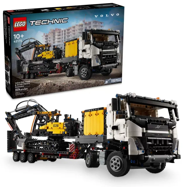 LEGO Technic Volvo FMX Truck & EC230 Electric Excavator Building Toy 42175