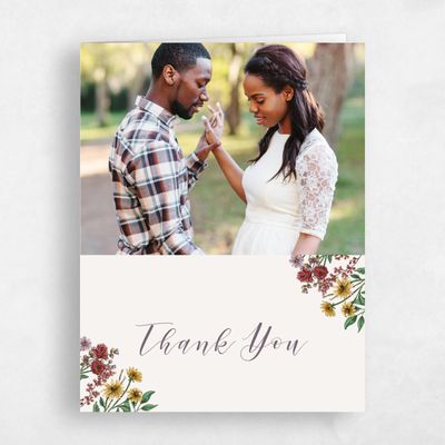 Light Oatmeal, Beige Wedding Thank You - Mirasol Photo