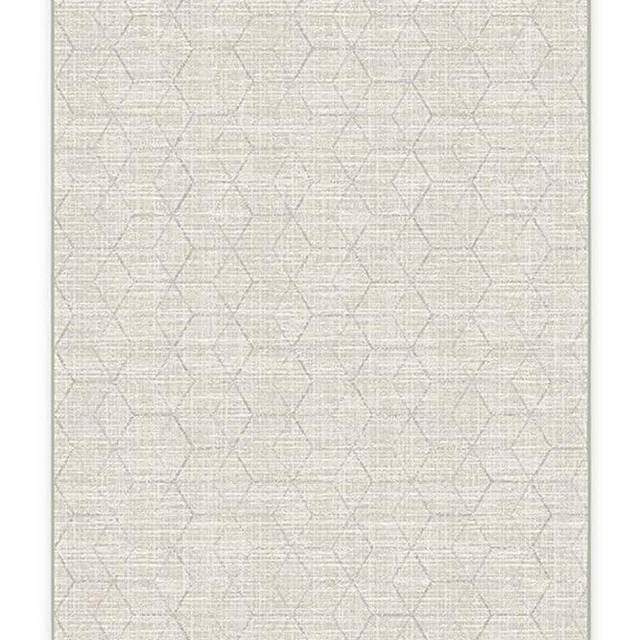 RUGGABLE Machine Washable Area Rug - Geometric Collection - Distressed - 2-Piece Patented Rug System - Prisma Monochrome 6'x9'