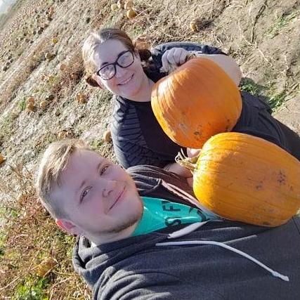 Our first Halloween - we made sure to go to the Pumpkin Patch and carve pumpkins!