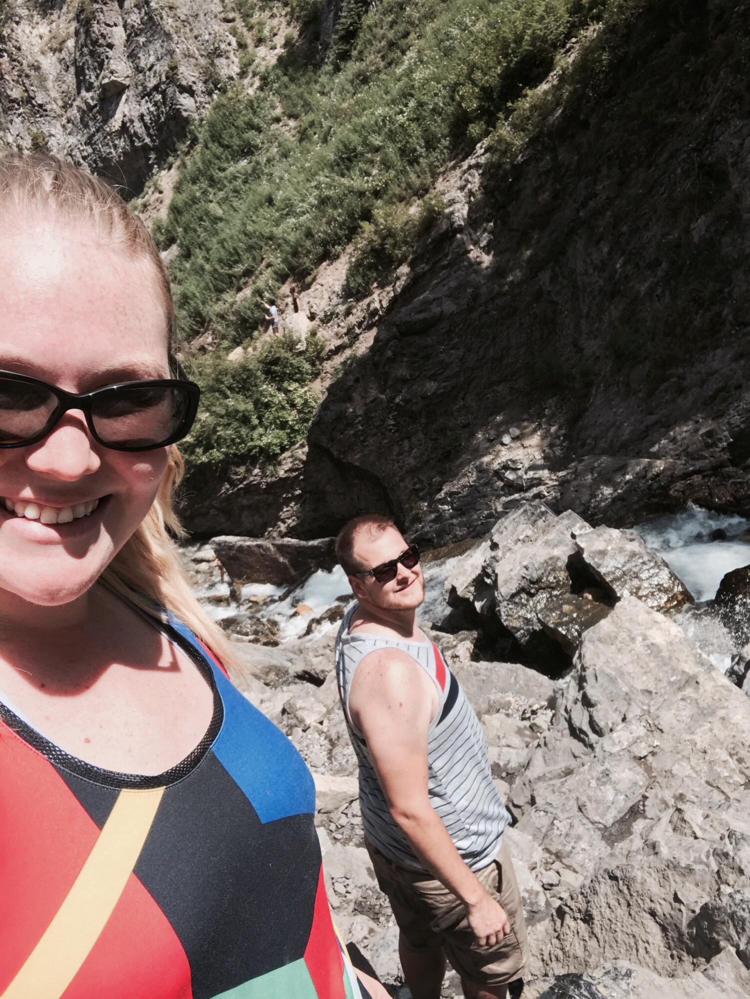 One of our first dates hiking doughnut falls