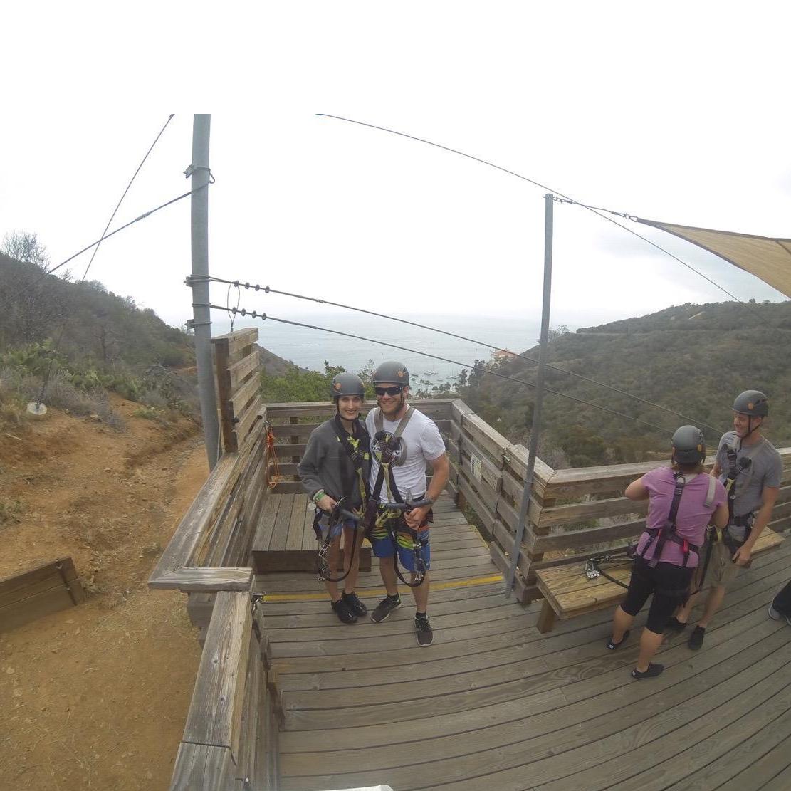 This wasn't our first time on a zip line, but it was the first of many times we would do it together.