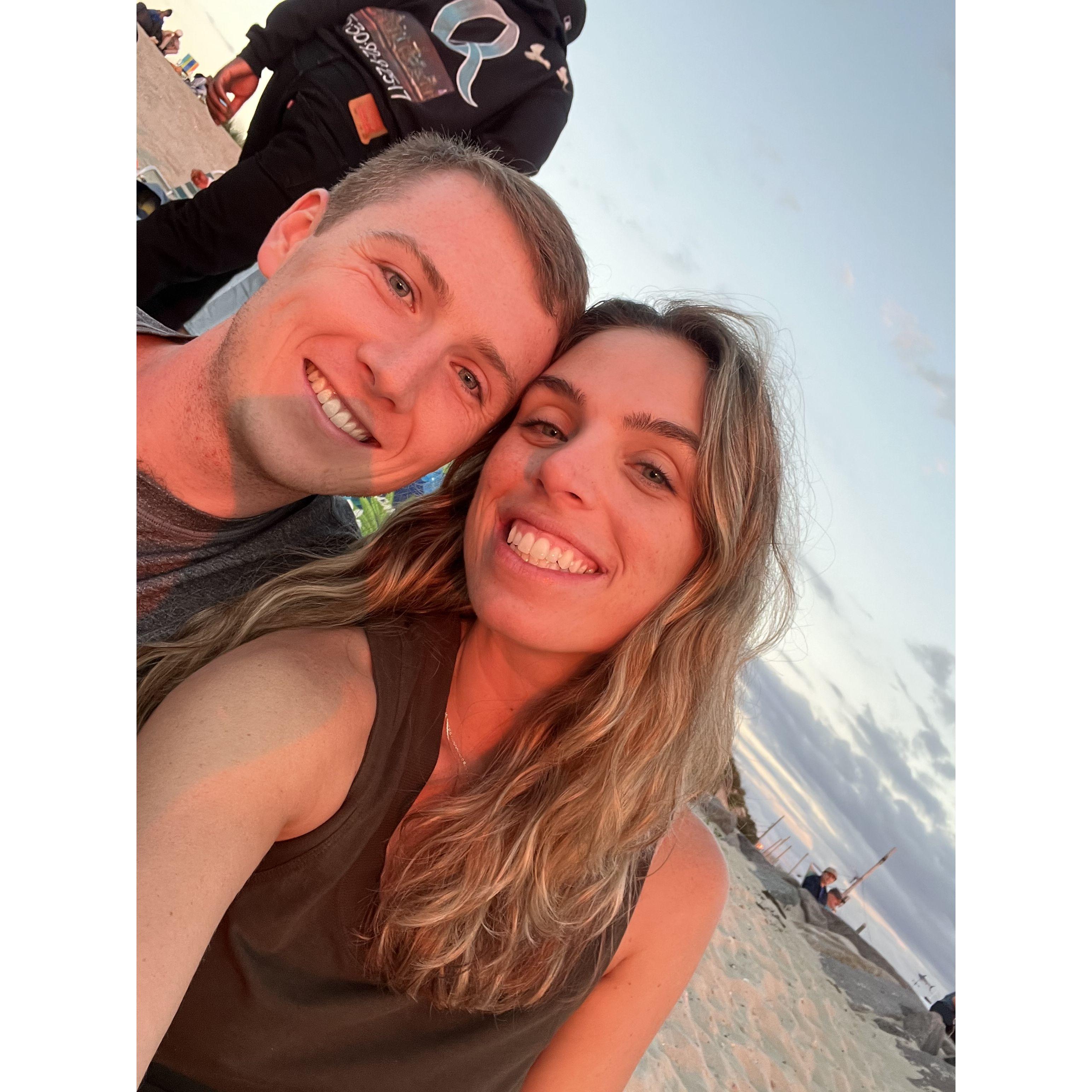 Our first date at Menemsha Beach, which is were we would get engaged 3 years later!