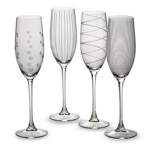 Nevaeh White by Fitz and Floyd - Mikasa® Cheers 8 oz. Toasting Flutes (Set of 4)