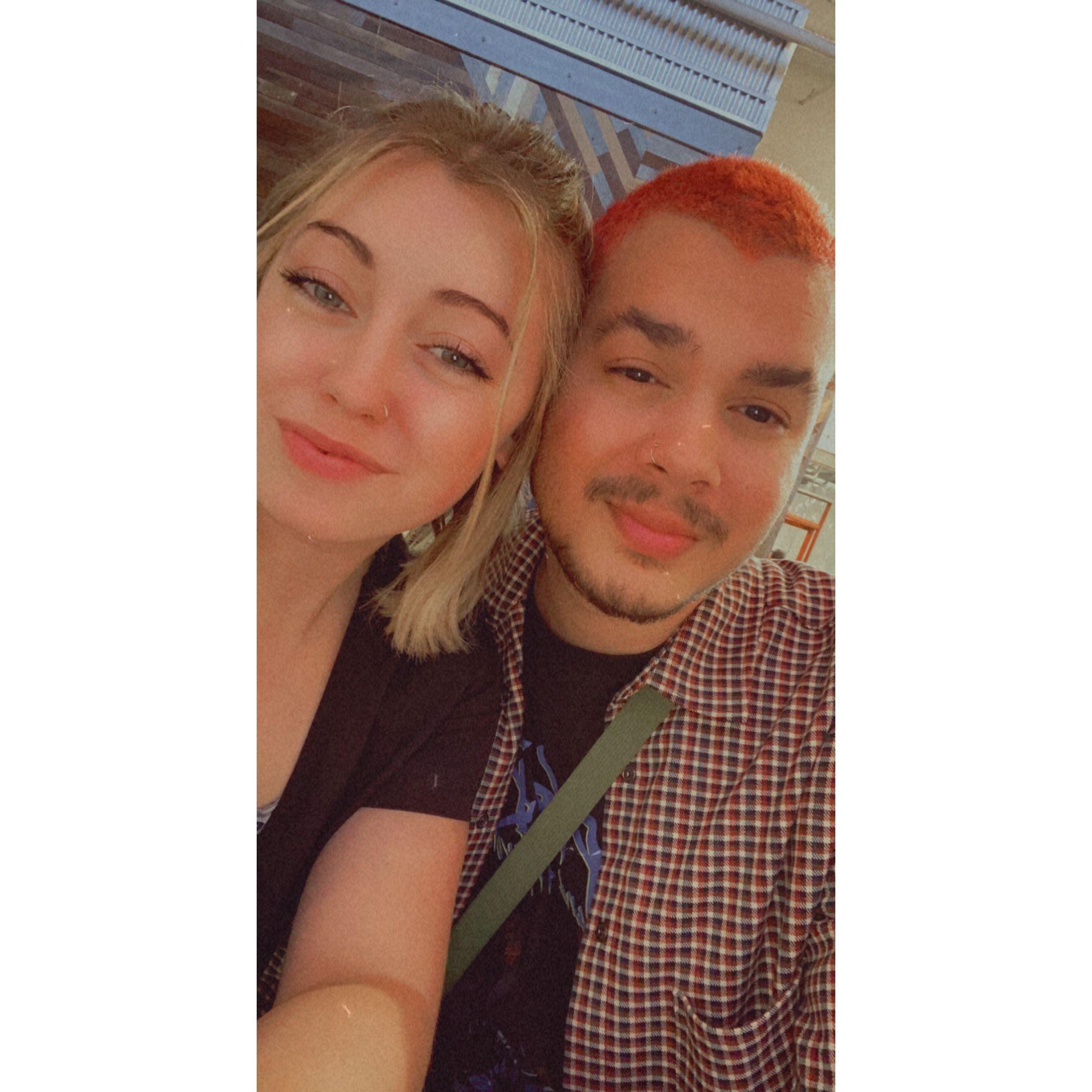 Our first picture together, on our first date at Krog Street Market.