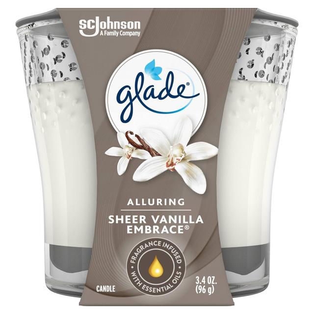 Glade Sheer Vanilla Embrace Candle - 3.4oz