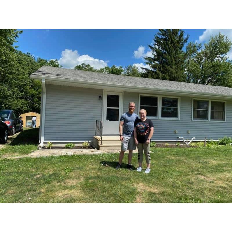 The day we moved into our first house together!