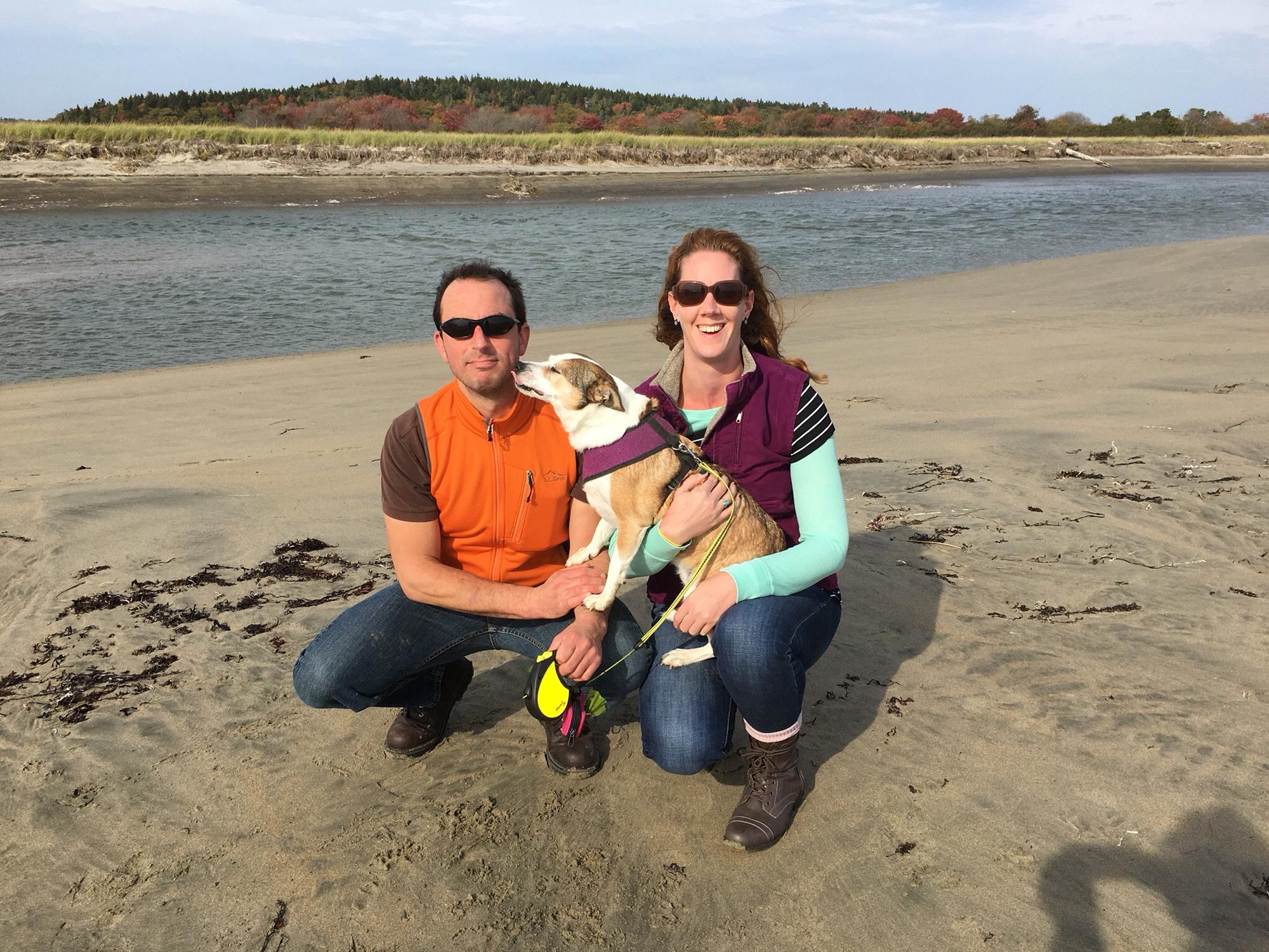 Sadie trying her best to give kisses