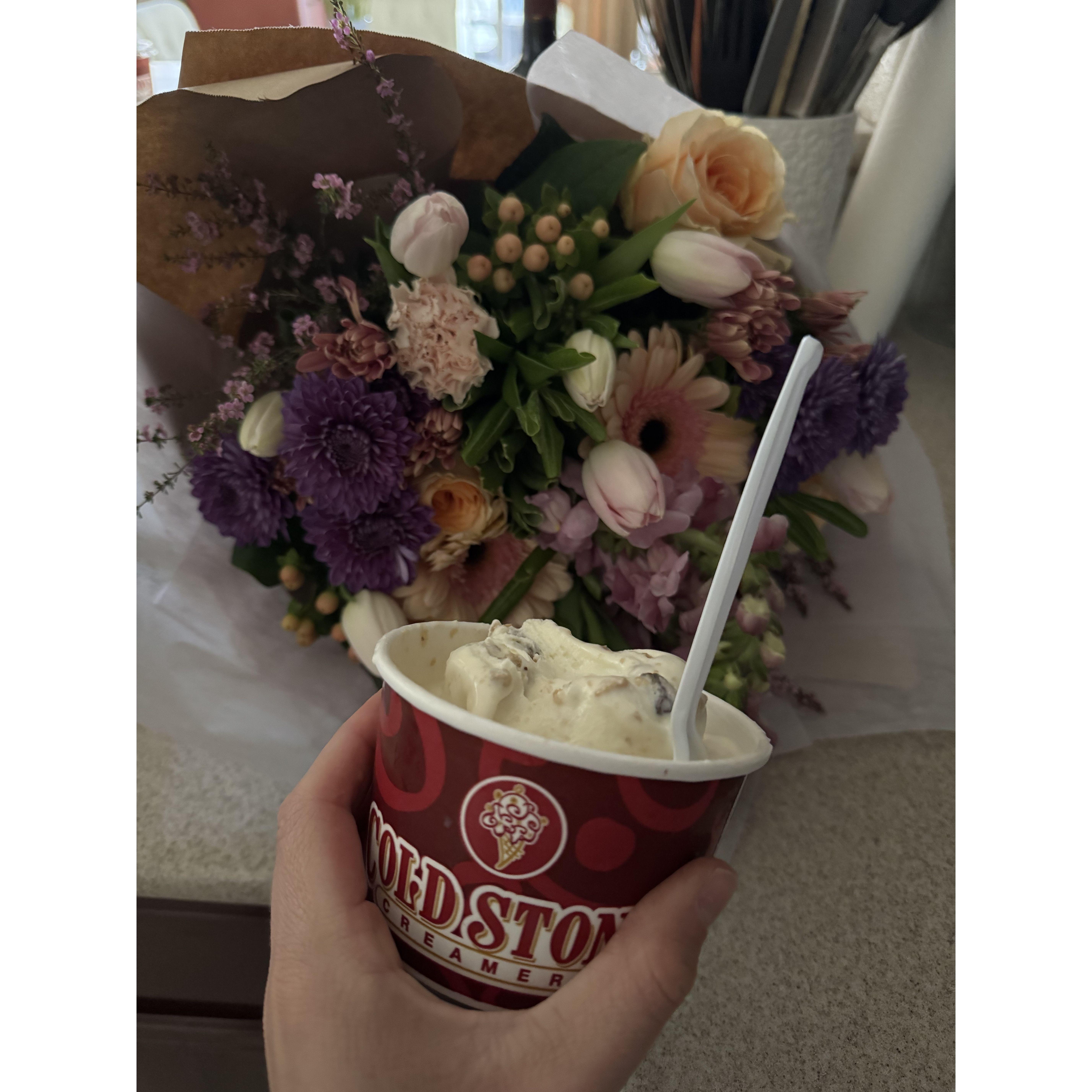 Jovin asked me to be his girlfriend with a custom bouquet and my all-time favorite dessert! 4/15/24
