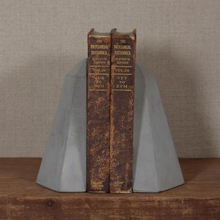 Geometric Obelisk Cement Bookends