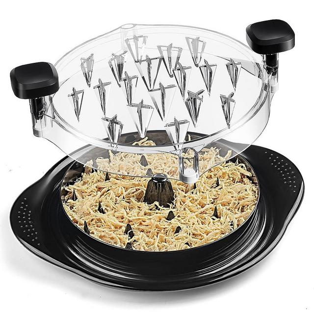 PUPINGPIG Chicken Shredder Meat Shredder Tool Twist with Visible Cover, 12inches Large Chicken Breast Shredder Machine for Pork, Beef - Ergonomic Handle, Anti-Slip, Dishwasher Safe, BPA Free