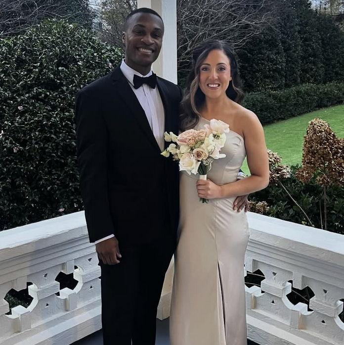 Our first wedding together