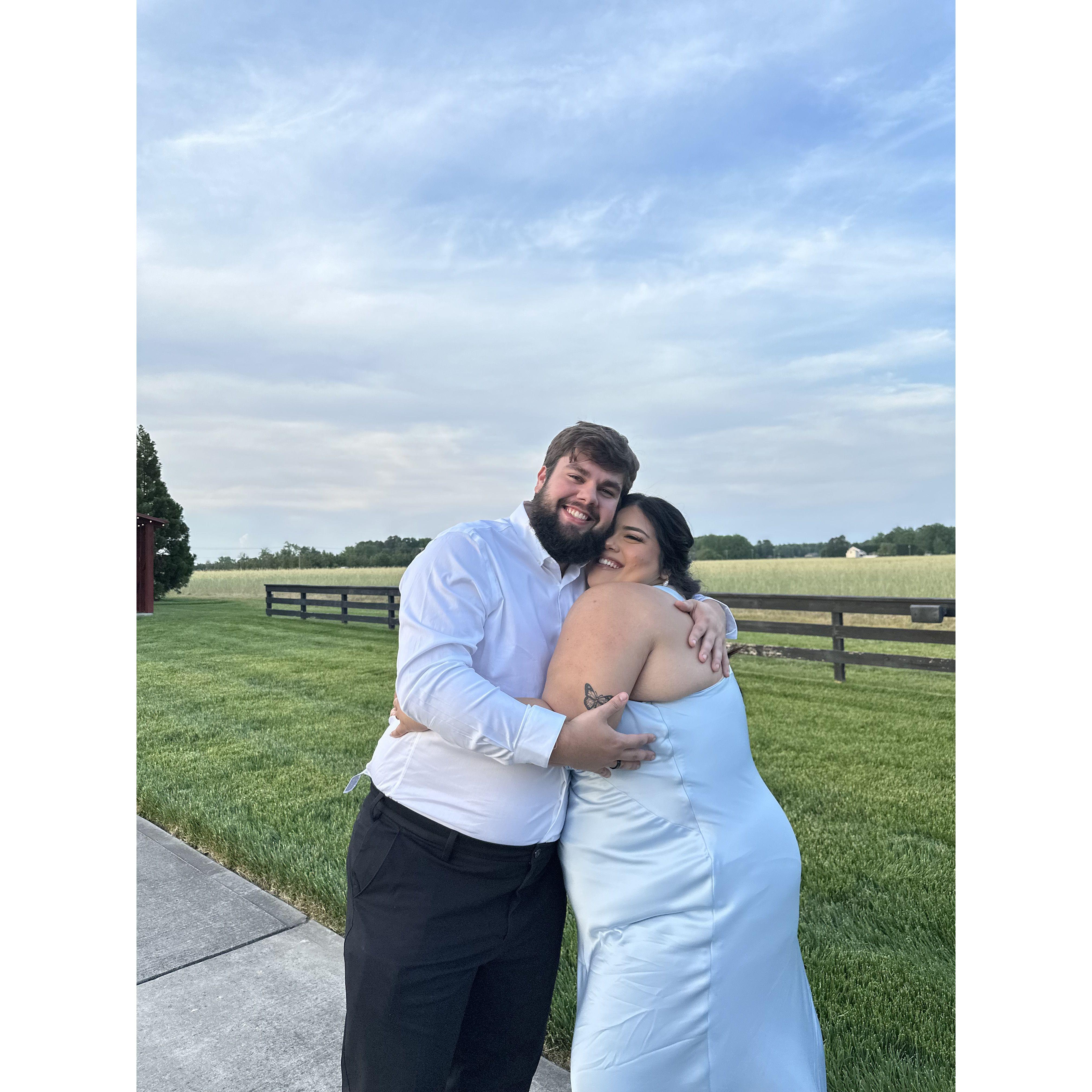 Our first wedding together