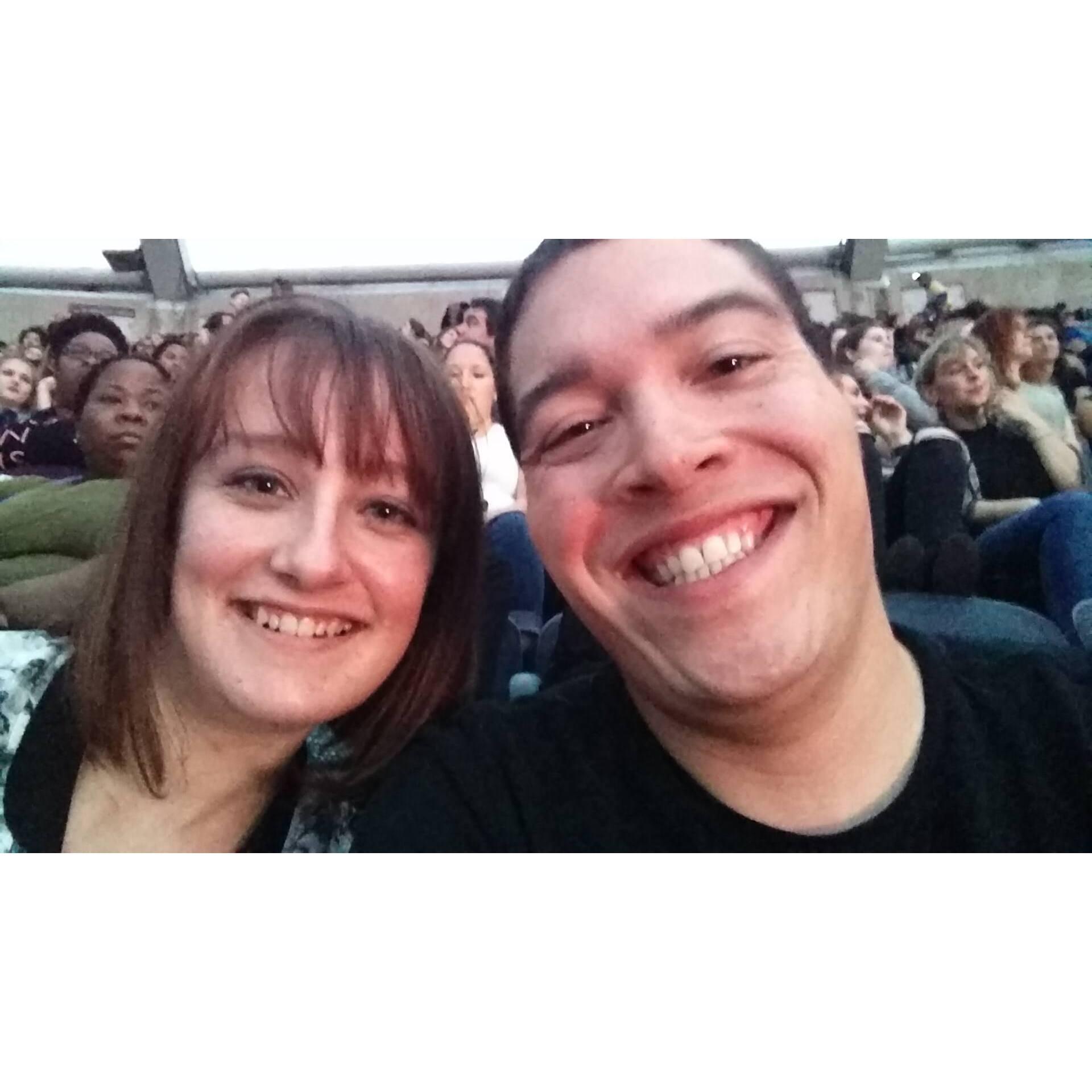Seeing Beyonce was Alysha's first arena show! (This was the last photo they took before it poured rain on everyone and everything!)