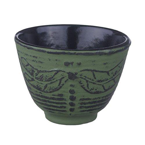 New Star International T7032 Cast Iron Tea Cup, 4-Ounce, Green Dranfly